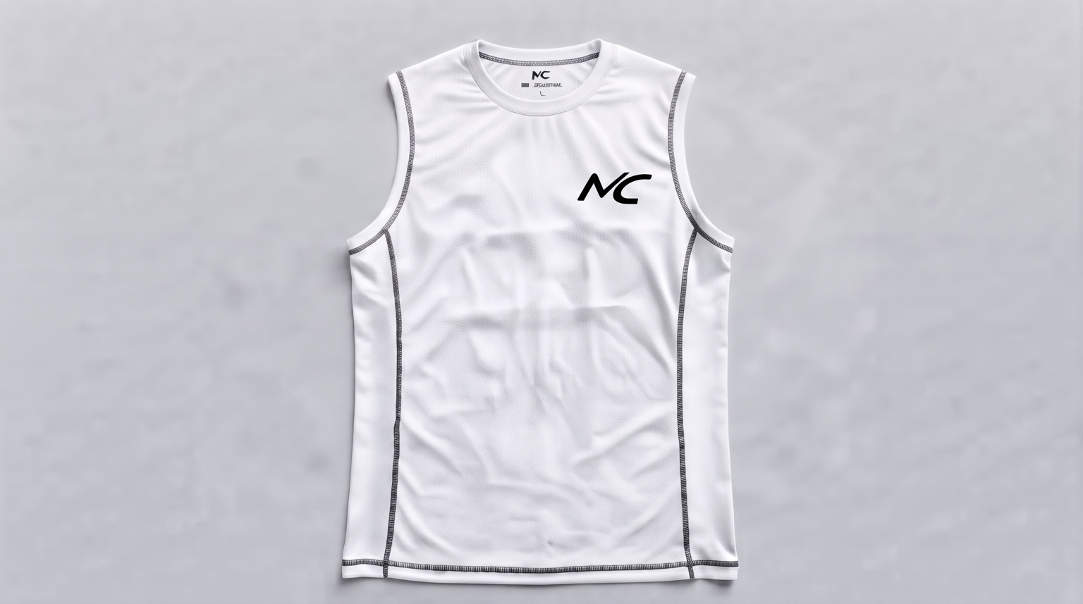 White MC Sleeveless Top